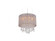 Beverly Dr. Collection Round Taupe Silk String Shade and Crystal Dual Mount (4450|HF1501-TP)