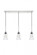 Auspice 3 light chrome Pendant (758|LD4047D38C)