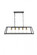Resolute 5 light brass and black Pendant (758|LD4061D38BRB)