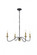 Rohan 4 light Matte Black and Brass Pendant (758|LD5006D30BRB)