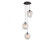 Sonoma Ave. 3-Light Multi Pendant with Clear Glass and Dark BronzeAccents (4450|HF8143-DBZ-CL)