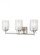 Elmwood Park traditional 3-light LED indoor dimmable bath vanity wall sconce in brushed nickel silve (38|4437303EN3-962)