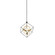 Monza 20-in Black/Antique Brass Dimmable LED Chandelier (461|CH19220-BK/AN)