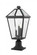 3 Light Outdoor Pier Mounted Fixture (276|579PHBR-533PM-BK)