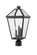 3 Light Outdoor Post Mount Fixture (276|579PHBR-BK)