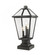 3 Light Outdoor Pier Mounted Fixture (276|579PHBS-SQPM-BK)