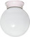1 Light; 6 in.; Ceiling Fixture; White Ball; Color retail packaging; White Finish (81|60/6033)