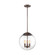 Ariel - 3 Light Pendant - with Clear Seedy Glass -Antique Copper Finish (81|60/6741)