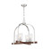 Arabel - 4 Light Chandelier - with Clear Seeded Glass - Brushed Nickel and Nutmeg Wood Finish (81|60/6966)