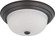 2 Light; 13 in.; Flush Mount with Frosted White Glass; Color retail packaging; Mahogany Bronze (81|60/6011)