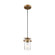 Antebellum - 1 Light Mini Pendant - with Clear Glass -Vintage Brass Finish (81|60/6735)