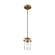Antebellum - 1 Light Mini Pendant - with Clear Glass -Vintage Brass Finish (81|60/6735)