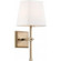 Highline - 1 Light Vanity - with White Linen Shade - Burnished Brass Finish (81|60/6707)