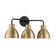 Sloan - 3 Light Vanity - Matte Black and Burnished Brass Finish (81|60/6793)