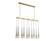 Abbey Park 10-Light  Linear Multi Pendant in Brushed Brass with Clear Martini Glass (4450|HF8133-BB)