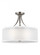 Elmwood Park traditional 3-light LED indoor dimmable ceiling semi-flush mount in brushed nickel silv (38|7737303EN3-962)