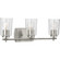 Adley Collection Three-Light Brushed Nickel Clear Glass New Traditional Bath Vanity Light (149|P300156-009)