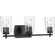 Adley Collection Three-Light Matte Black Clear Glass New Traditional Bath Vanity Light (149|P300156-031)