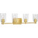 Adley Collection Four-Light Satin Brass Clear Glass New Traditional Bath Vanity Light (149|P300157-012)