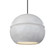 Large Sphere 1-Light Pendant (254|CER-6415-CONC-NCKL-BKCD)