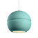 Large Sphere 1-Light Pendant (254|CER-6415-RFPL-MBLK-WTCD)