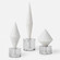 Uttermost Alize White Stone Sculptures Set/3 (85|17580)