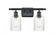 Hadley - 2 Light - 15 inch - Matte Black - Bath Vanity Light (3442|516-2W-BK-G342-LED)