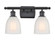 Brookfield - 2 Light - 16 inch - Matte Black - Bath Vanity Light (3442|516-2W-BK-G441-LED)