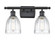 Brookfield - 2 Light - 16 inch - Matte Black - Bath Vanity Light (3442|516-2W-BK-G442)