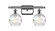 Athens Deco Swirl - 2 Light - 16 inch - Polished Chrome - Bath Vanity Light (3442|516-2W-PC-G1213-6-LED)