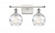 Athens Deco Swirl - 2 Light - 16 inch - White Polished Chrome - Bath Vanity Light (3442|516-2W-WPC-G1213-6)