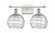 Athens Deco Swirl - 2 Light - 18 inch - White Polished Chrome - Bath Vanity Light (3442|516-2W-WPC-G1213-8)