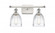 Brookfield - 2 Light - 16 inch - White Polished Chrome - Bath Vanity Light (3442|516-2W-WPC-G442-LED)