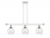 Waverly - 3 Light - 36 inch - White Polished Chrome - Stem hung - Island Light (3442|516-3I-WPC-G362)