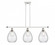 Waverly - 3 Light - 36 inch - White Polished Chrome - Stem hung - Island Light (3442|516-3I-WPC-G372-LED)