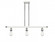 Bare Bulb - 3 Light - 36 inch - White Polished Chrome - Stem hung - Island Light (3442|516-3I-WPC-LED)