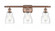 Ellery - 3 Light - 25 inch - Antique Copper - Bath Vanity Light (3442|516-3W-AC-G394-LED)