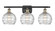 Athens Deco Swirl - 3 Light - 28 inch - Black Antique Brass - Bath Vanity Light (3442|516-3W-BAB-G1213-8-LED)