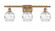 Athens Deco Swirl - 3 Light - 26 inch - Brushed Brass - Bath Vanity Light (3442|516-3W-BB-G1213-6-LED)