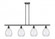 Waverly - 4 Light - 48 inch - Matte Black - Stem hung - Island Light (3442|516-4I-BK-G372)