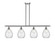 Waverly - 4 Light - 48 inch - Brushed Satin Nickel - Stem hung - Island Light (3442|516-4I-SN-G372-LED)
