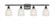 Brookfield - 4 Light - 36 inch - Matte Black - Bath Vanity Light (3442|516-4W-BK-G441)