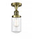Dover - 1 Light - 5 inch - Antique Brass - Semi-Flush Mount (3442|517-1CH-AB-G312-LED)