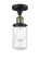 Dover - 1 Light - 5 inch - Black Antique Brass - Semi-Flush Mount (3442|517-1CH-BAB-G312)