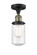 Dover - 1 Light - 5 inch - Black Antique Brass - Semi-Flush Mount (3442|517-1CH-BAB-G314)