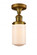 Dover - 1 Light - 5 inch - Brushed Brass - Semi-Flush Mount (3442|517-1CH-BB-G311-LED)