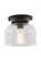 Bell - 1 Light - 8 inch - Matte Black - Flush Mount (3442|623-1F-BK-G72)