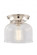 Bell - 1 Light - 8 inch - Polished Nickel - Flush Mount (3442|623-1F-PN-G72-LED)