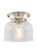 Bell - 1 Light - 8 inch - Brushed Satin Nickel - Flush Mount (3442|623-1F-SN-G72-LED)