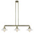 Halophane - 3 Light - 41 inch - Antique Brass - Stem Hung - Adjustable Island Light (3442|213-AB-G1)